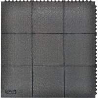 Tapis antifatigue &agrave; imbrication Cushion-Ease, Rugueux, 3' x 3' x 3/4", Noir, Caoutchouc naturel Seagulf Marine Industries Inc.