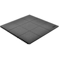 Tapis antifatigue &agrave; imbrication Cushion-Ease, Rugueux, 3' x 3' x 3/4", Noir, Caoutchouc naturel Seagulf Marine Industries Inc.