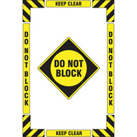 "Keep Clear Do Not Block" Floor Marking Kit, Adhesive, English with Pictogram Seagulf Marine Industries Inc.