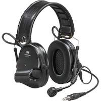 Casque VI NIB avec fils de sortie unique et rail arc Peltor ComTac, Style Bandeau, 23 dB Seagulf Marine Industries Inc.