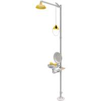 Douche durgence et douche oculaire combin&eacute;es, Socle Seagulf Marine Industries Inc.