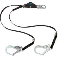 Anti-Corrosion Energy Absorbing Lanyard, 6', Rebar Hook Center, Snap Hook Leg Ends, Polyester Seagulf Marine Industries Inc.