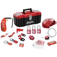 Trousse de cadenassage standard avec cadenas en thermoplastique Zenex, Ensemble &eacute;lectrique/Vanne, 27 composants compris Seagulf Marine Industries Inc.