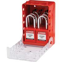 Boîte de cadenassage de groupe ultra compacte avec cadenas de s&eacute;curit&eacute; en nylon, Rouge Seagulf Marine Industries Inc.