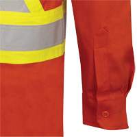 7743 FR-Tech&reg; Flame-Resistant Safety Shirt, Small, High Visibility Orange Seagulf Marine Industries Inc.