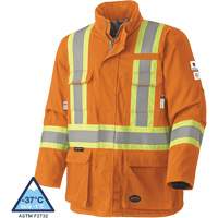 5533 Flame-Resistant Safety Parka, Small, High Visibility Orange, 58 cal/cm² Seagulf Marine Industries Inc.