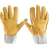 All-Leather Gloves, 7/Small, Grain Leather Palm, Elastic Cuff Seagulf Marine Industries Inc.