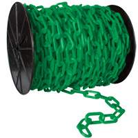 Chaîne de s&eacute;curit&eacute; en plastique robuste, Jaune, Maillon de 2", 100' de long Seagulf Marine Industries Inc.