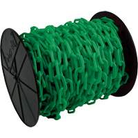 Chaîne de s&eacute;curit&eacute; en plastique robuste, Vert, Maillon de 2", 100' de long Seagulf Marine Industries Inc.