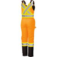 5040BBW Combinaison de s&eacute;curit&eacute; imperm&eacute;able haute visibilit&eacute; pour femmes, Polyester, T-petit, Noir/Orange haute visibilit&eacute; Seagulf Marine Industries Inc.