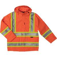 Manteau de s&eacute;curit&eacute; imperm&eacute;able en tissu ind&eacute;chirable Ripstop, Polyester, T-petit, Orange haute visibilit&eacute; Seagulf Marine Industries Inc.
