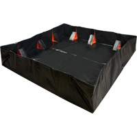 IBX Wall Pop-Up Berm, 2244 US gal. Capacity, 12' W x 25' L x 12" H, Snap-Up Bracket Seagulf Marine Industries Inc.