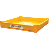 Berme de confinement compacte Mini-Berm en PVC jaune, Capacit&eacute; 34 gal. US, 3' la x 3' lo x 6" h Seagulf Marine Industries Inc.