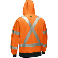 Bisley&reg; X-Back Full Zip Hooded Sweatshirt with Sherpa Lining, Small, High Visibility Orange Seagulf Marine Industries Inc.