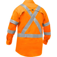 Chemise de travail &agrave; manches longues et X au dos Bisley avec X-Airflow pour femmes, Poly-coton, Petit, Orange haute visibilit&eacute; Seagulf Marine Industries Inc.