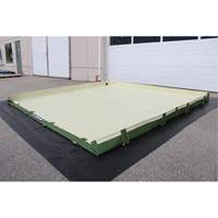 Berme de d&eacute;versement Insta-Berm Easy-Riser, Capacit&eacute; 134 gal. US, 6' la x 6' lo x 6" h, Support &agrave; charni&egrave;re Seagulf Marine Industries Inc.