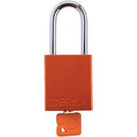 Cadenas de verrouillage de s&eacute;curit&eacute; Velocity Plus, Orange, Cl&eacute;s identiques, Aluminium, Largeur de 1-1/2" Seagulf Marine Industries Inc.