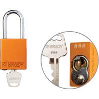 Cadenas de verrouillage de s&eacute;curit&eacute; Velocity Plus, Orange, Cl&eacute;s identiques, Aluminium, Largeur de 1-1/2" Seagulf Marine Industries Inc.
