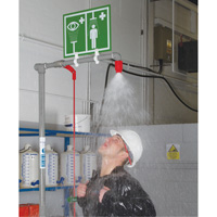 Douche combin&eacute;e avec cuvette ferm&eacute;e en ABS et entr&eacute;e sup&eacute;rieure, Socle Seagulf Marine Industries Inc.