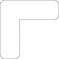 Formes pour le marquage des planchers, L, 7" lo x 3,5" la, Blanc, Vinyle Seagulf Marine Industries Inc.