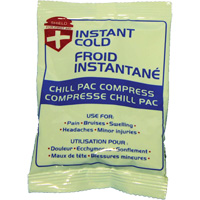 Compresse froide instantan&eacute;e Chill Pac, Froid, Utilisation unique, 4" x 6" Seagulf Marine Industries Inc.