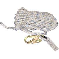 Cordage de s&eacute;curit&eacute; verticale avec mousqueton de 3/4" et cosse cœur Seagulf Marine Industries Inc.