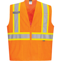 Veste de s&eacute;curit&eacute; &agrave; bandes contrastantes, Orange haute visibilit&eacute;, Petit, Polyester Seagulf Marine Industries Inc.