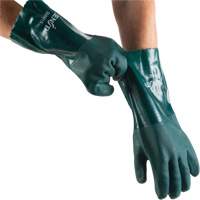 Gants verts &agrave; double enduit, 14" lo, PVC, Doublure en Jersey de coton, 70 mils Seagulf Marine Industries Inc.