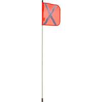 Tige de s&eacute;curit&eacute; robuste, Fixation Filet&eacute;, Hauteur 5', Orange avec X r&eacute;fl&eacute;chissant Seagulf Marine Industries Inc.