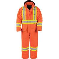 Salopette en canevas doubl&eacute;e haute visibilit&eacute;, Petit, Orange haute visibilit&eacute; Seagulf Marine Industries Inc.