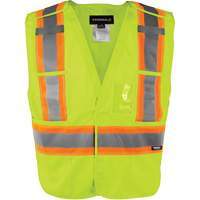Gilet haute visibilit&eacute; &agrave; d&eacute;tachement rapide en 5 points, Orange haute visibilit&eacute;, Moyen/Petit, Polyester Seagulf Marine Industries Inc.