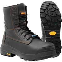 Bottes de travail Metpro Flex avec protecteur m&eacute;tatarsien, Cuir, Taille 4, Imperm&eacute;able Seagulf Marine Industries Inc.