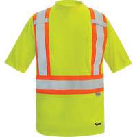 Viking&reg; Safety Bamboo Lined T-shirt, Polyester, Small, High Visibility Lime-Yellow Seagulf Marine Industries Inc.
