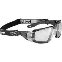 RUSH+ 2.0 XP Small Safety Glasses with Black & Grey Frame, Clear Lens, Anti-Fog/Anti-Scratch, ANSI Z87+ Seagulf Marine Industries Inc.