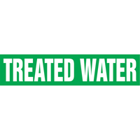 "Tower Water Return" Pipe Markers, Self-Adhesive, 4" H x 24" W, White on Green Seagulf Marine Industries Inc.