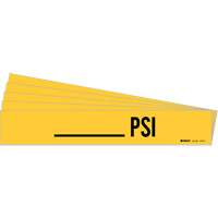 "PSI" Pipe Marker, Self-Adhesive, 2-1/4" H x 14" W, Black on Yellow Seagulf Marine Industries Inc.