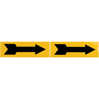Arrow Pipe Marker, Self-Adhesive, 2-1/4" H x 7" W, Black on Yellow Seagulf Marine Industries Inc.