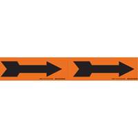 Arrow Pipe Markers, Self-Adhesive, 2-1/4" H x 7" W, Black on Orange Seagulf Marine Industries Inc.