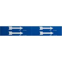 Arrow Pipe Markers, Self-Adhesive, 1-1/8" H x 7" W, White on Blue Seagulf Marine Industries Inc.