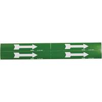 Arrow Pipe Markers, Self-Adhesive, 1-1/8" H x 7" W, White on Green Seagulf Marine Industries Inc.