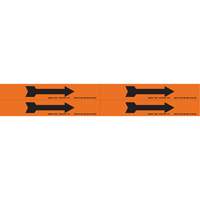 Arrow Pipe Markers, Self-Adhesive, 1-1/8" H x 7" W, Black on Orange Seagulf Marine Industries Inc.