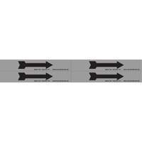 Arrow Pipe Marker, Self-Adhesive, 1-1/8" H x 7" W, Black on Aluminum Seagulf Marine Industries Inc.