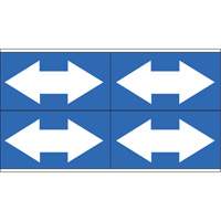 Dual Direction Arrow Pipe Markers, Self-Adhesive, 1-1/8" H x 7" W, White on Blue Seagulf Marine Industries Inc.