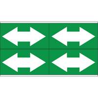 Dual Direction Arrow Pipe Markers, Self-Adhesive, 1-1/8" H x 7" W, White on Green Seagulf Marine Industries Inc.