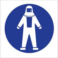 Right to Know Pictogram Labels - Full Protection Suit, Vinyl, Sheet, 1-1/4" L x 1-1/2" W Seagulf Marine Industries Inc.