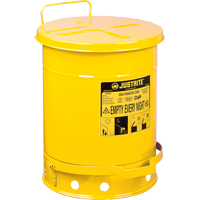 Oily Waste Cans, FM Approved/UL Listed, 14 US gal., Yellow Seagulf Marine Industries Inc.