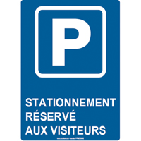 Reserved Parking Sign, 14" x 10", Aluminum, French with Pictogram Seagulf Marine Industries Inc.
