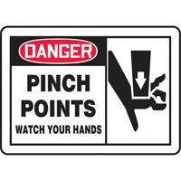 Enseigne  Pinch Points , 10" x 14", Vinyle, Anglais avec pictogramme Seagulf Marine Industries Inc.