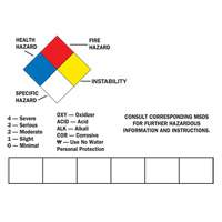 Blank Write-On Container Label, Vinyl, Sheet, 14" L x 10" W Seagulf Marine Industries Inc.