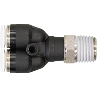 Topfit Male Threaded Y-Connector Fitting, 1/4" Dia, Polymer Seagulf Marine Industries Inc.